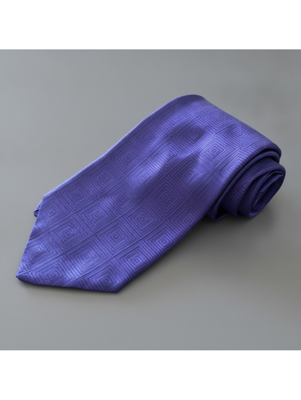 Innocenti Italy for Tom James Purple Geometric Silk Tie NWOT